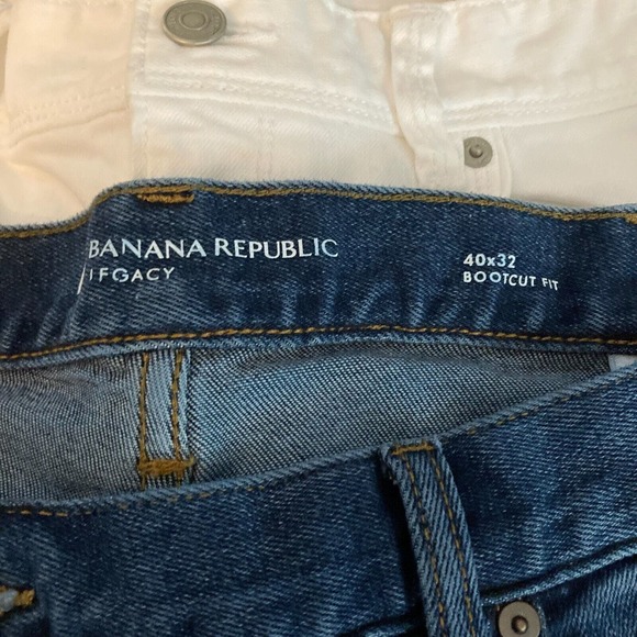 Banana Republic Jeans Mens‎ Sz 40 Blue Cotton Stretch Denim Legacy Bootcut Fit - Picture 6 of 11